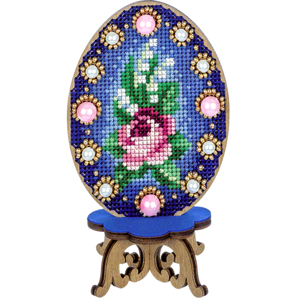 Wooden Cross-Stitch Kit &ndash; &ldquo;Easter Egg&rdquo; FLW-033