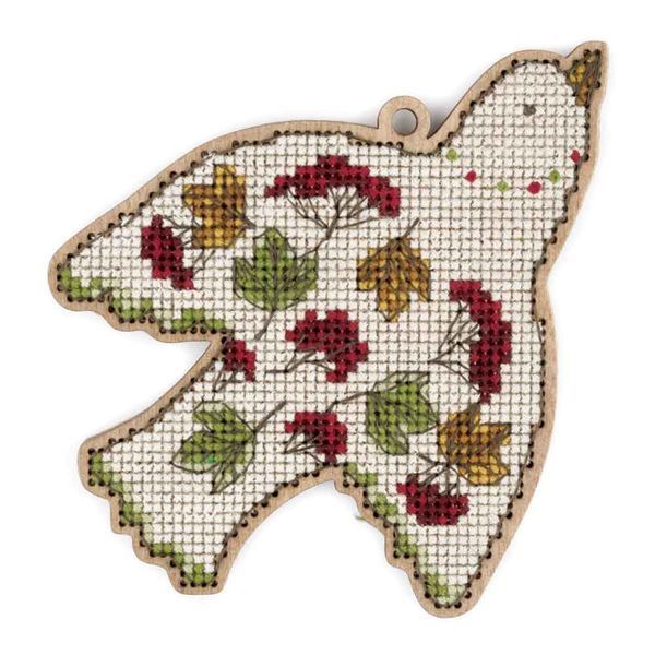 Wooden Cross-Stitch Kit &ndash; &ldquo;Free Bird &ndash; Rowan&rdquo; FLW-045