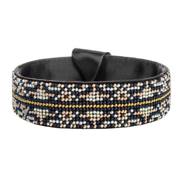 Faux Leather Bead Embroidery Kit &ndash; &ldquo;Choker&rdquo; (3 &times; 30 cm) FLBB-140 Black