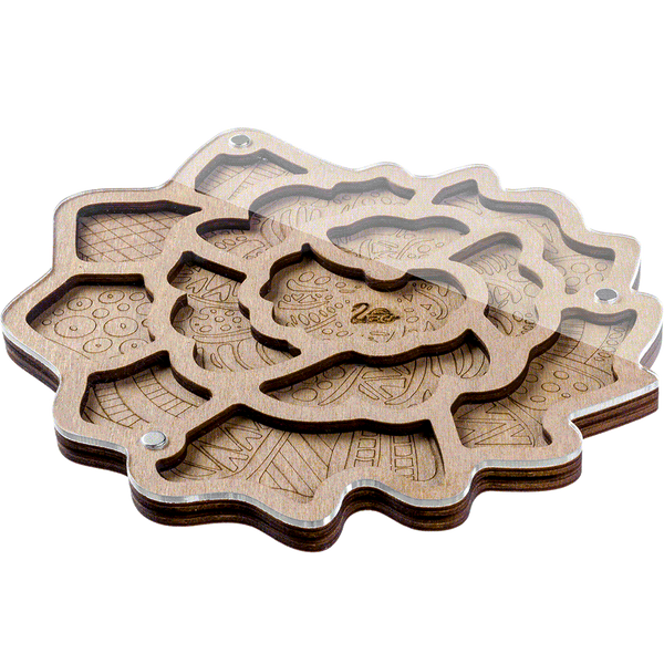 Bead Organizer Box &ndash; &ldquo;Sea Shell&rdquo;, With Clear Lid FLZB-115