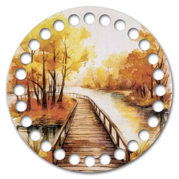 Floss Organizer &ndash; &ldquo;Autumn Bridge, Round&rdquo; FLZ(P)-097
