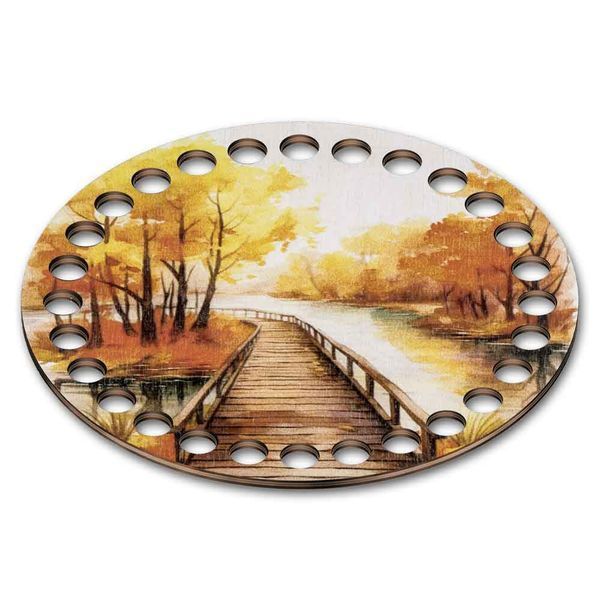 Floss Organizer &ndash; &ldquo;Autumn Bridge, Round&rdquo; FLZ(P)-097