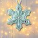 Faux Leather Bead Embroidery Kit &ndash; &ldquo;Snowflake Christmas Ornament&rdquo; (Double-Sided) FLBB-127 Turquoise FLBB-127 photo 1