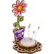 Wooden Bead Embroidery Kit &ndash; &ldquo;Pincushion &ndash; Potted Flower&rdquo; FLK-280 FLK-280 photo 4