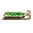 Wooden Bead Embroidery Kit &ndash; &ldquo;Sled Ornament &ndash; Bright Green Pattern&rdquo; FLK-467 FLK-467 photo 6