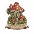 Wooden Cross-Stitch Kit &ndash; &ldquo;Mushroom House&rdquo; FLW-051 FLW-051 photo 6