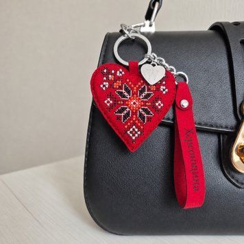 Faux Leather Cross-Stitch Kit &ndash; &ldquo;Bag Charm &ndash; Kherson Region&rdquo; FLHL-149