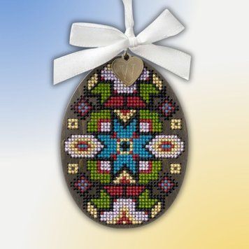 Wooden Cross-Stitch Kit &ndash; &ldquo;Easter Egg&rdquo; FLW-107