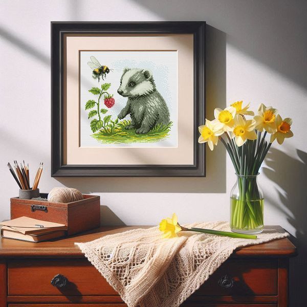 Cross-Stitch Pattern &ndash; "Raspberry Day" WLP-057