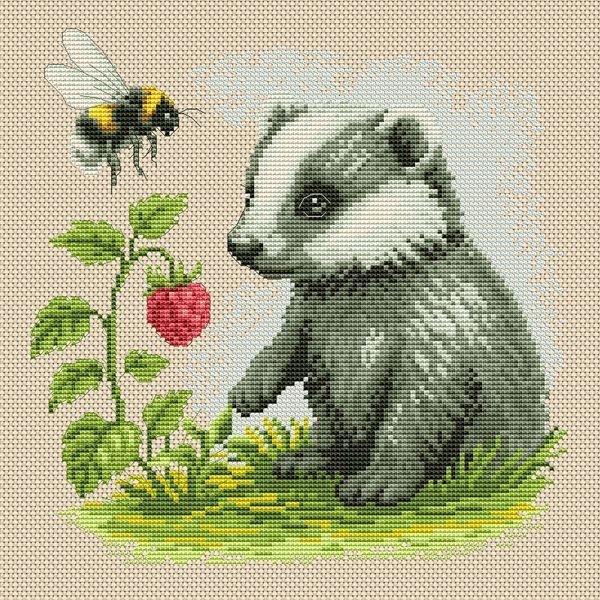 Cross-Stitch Pattern &ndash; "Raspberry Day" WLP-057