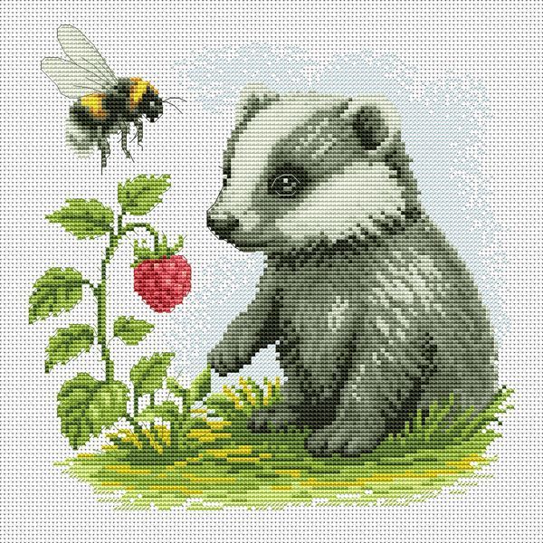Cross-Stitch Pattern &ndash; "Raspberry Day" WLP-057