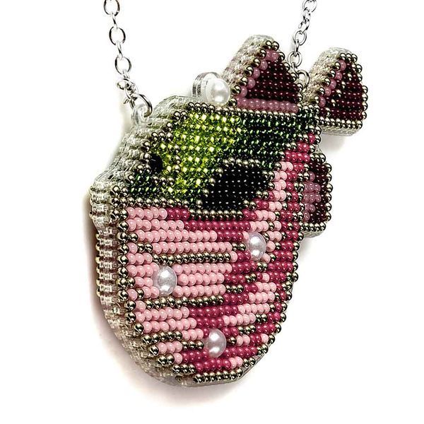 Bead Embroidery Kit (Plastic Base) &ndash; &ldquo;Fugu Fish&rdquo; (Double-Sided) FLPL-102