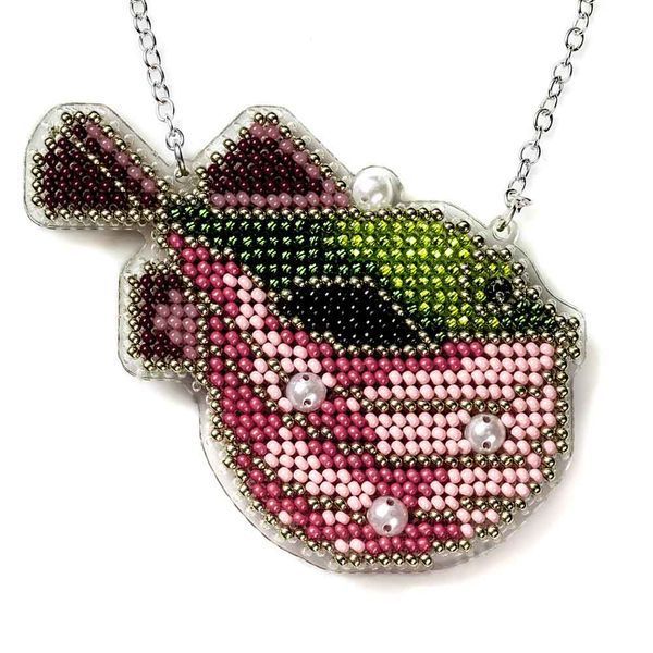 Bead Embroidery Kit (Plastic Base) &ndash; &ldquo;Fugu Fish&rdquo; (Double-Sided) FLPL-102