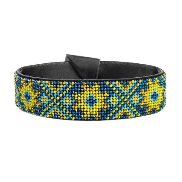 Faux Leather Bead Embroidery Kit &ndash; &ldquo;Choker&rdquo; (3 &times; 30 cm) FLBB-146 Black