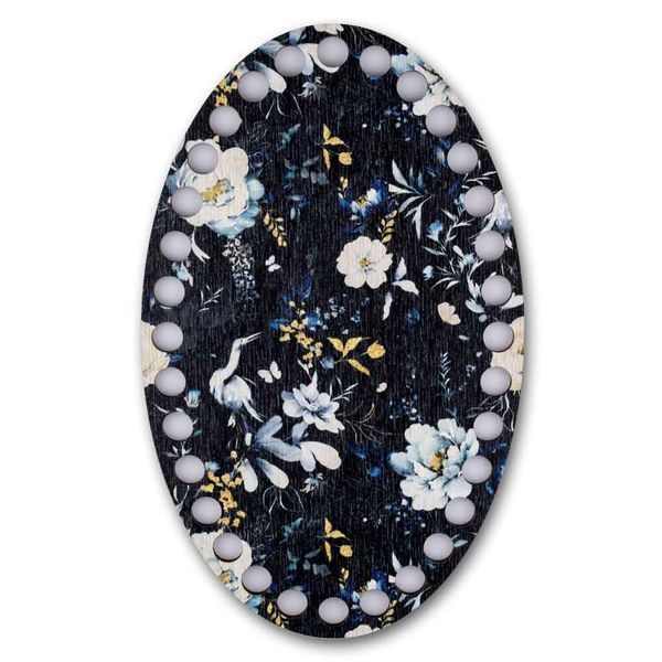 Floss Organizer &ndash; &ldquo;Night Flowers, Oval&rdquo; FLZ(P)-103