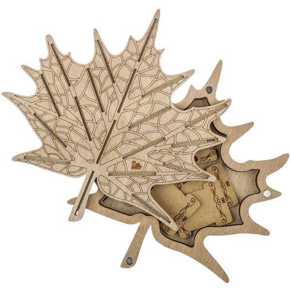 Bobbin Organizer Box &ndash; &ldquo;Light Maple Leaf&rdquo; + 21 bobbins FLZB(N)-046