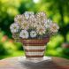 Wooden Cross-Stitch Kit &ndash; &ldquo;Daisies&rdquo; FLW-076 FLW-076 photo 1