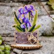 Wooden Bead Embroidery Kit &ndash; &ldquo;Irises In A Pot&rdquo; FLK-412