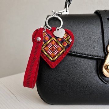 Faux Leather Cross-Stitch Kit &ndash; &ldquo;Bag Charm &ndash; Ivano-Frankivsk Region&rdquo; FLHL-144