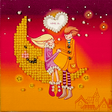 Bead embroidery magnet FLA-030