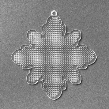Plastic Embroidery Blank &ndash; &ldquo;Snowflake&rdquo; FLBE(PL)-006