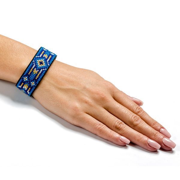 Faux Leather Cross-Stitch Kit &ndash; &ldquo;Bracelet&rdquo; (2.2 &times; 22 cm) FLHL-040 Black