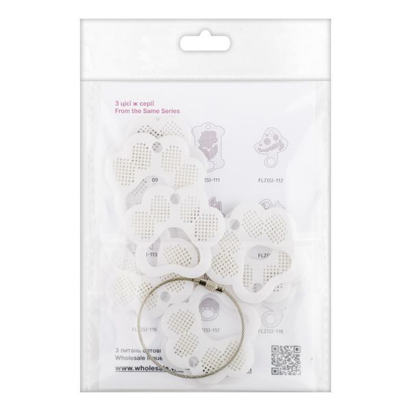 Thread Organizer &ndash; Fiber Swatch Drops &ldquo;Paw&rdquo; FLZ(S)-110 (10 pcs)