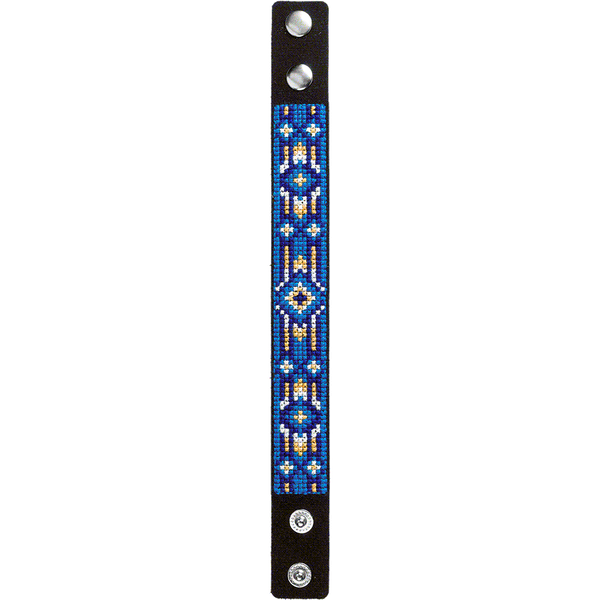 Faux Leather Cross-Stitch Kit &ndash; &ldquo;Bracelet&rdquo; (2.2 &times; 22 cm) FLHL-040 Black