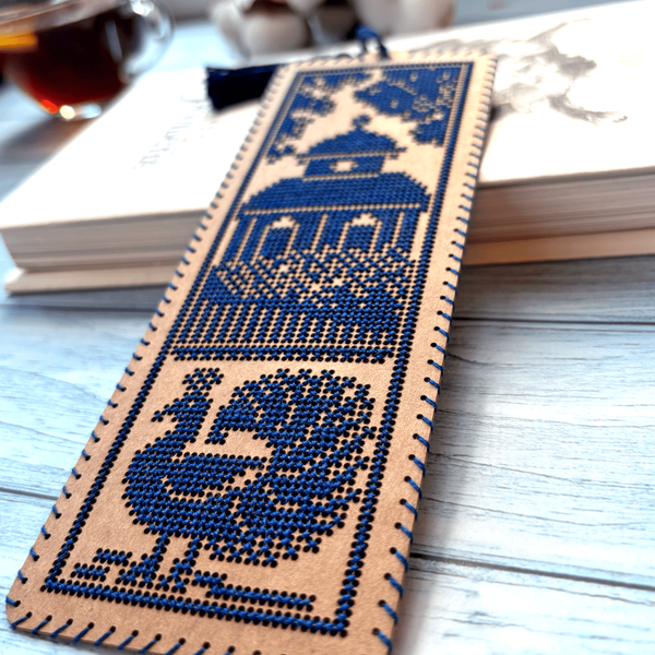 Craft Cardboard Embroidery Kit &ndash; &ldquo;Bookmark &ndash; Princely Garden&rdquo; WLZ-017