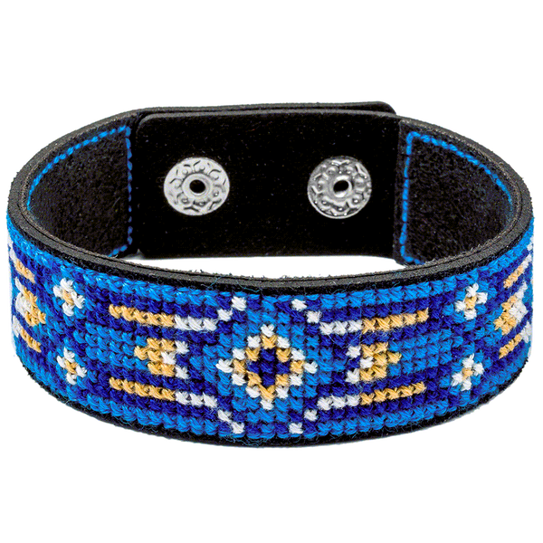 Faux Leather Cross-Stitch Kit &ndash; &ldquo;Bracelet&rdquo; (2.2 &times; 22 cm) FLHL-040 Black
