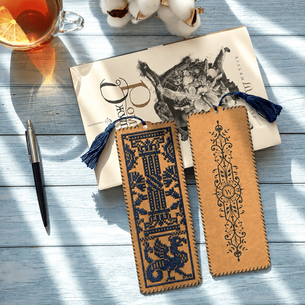 Craft Cardboard Embroidery Kit &ndash; &ldquo;Bookmark &ndash; Princely Garden&rdquo; WLZ-017