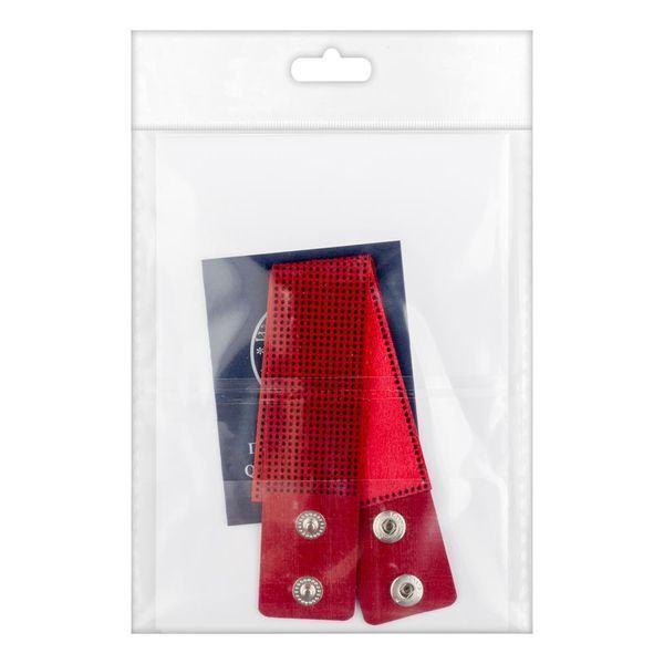Faux Leather Embroidery Blank &ndash; &ldquo;Bracelet" (3 &times; 22 cm) FLBE(BB)-064 Red