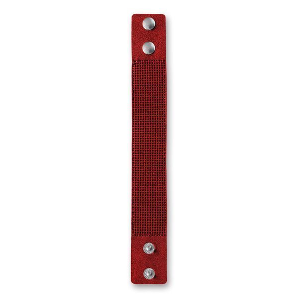 Faux Leather Embroidery Blank &ndash; &ldquo;Bracelet" (3 &times; 22 cm) FLBE(BB)-064 Red