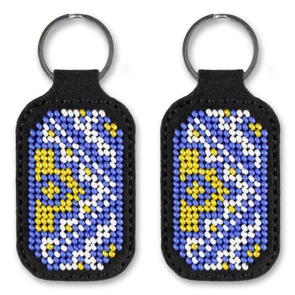 Faux Leather Bead Embroidery Kit &ndash; &ldquo;Keychain&rdquo; FLBB-098 Black