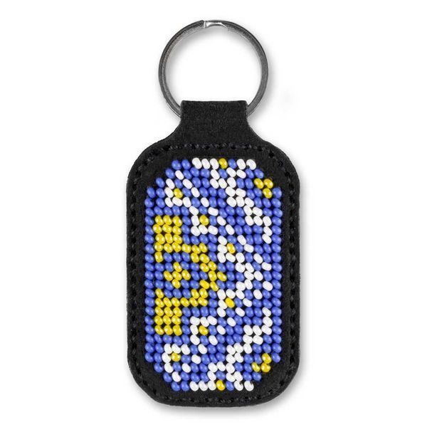 Faux Leather Bead Embroidery Kit &ndash; &ldquo;Keychain&rdquo; FLBB-098 Black