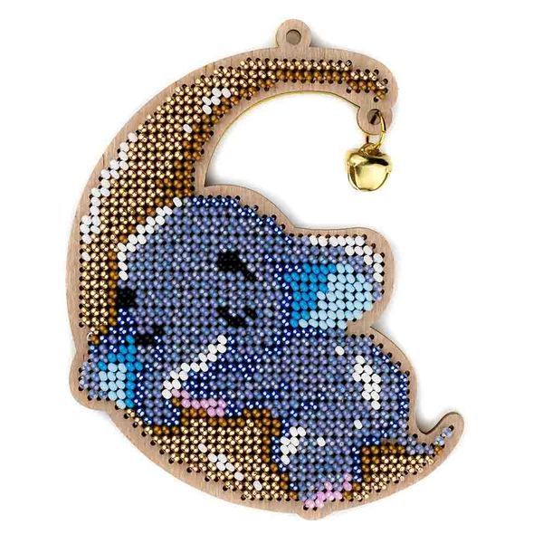Wooden Bead Embroidery Kit &ndash; &ldquo;Moonlit Dreams &ndash; Elephant&rdquo; FLK-506