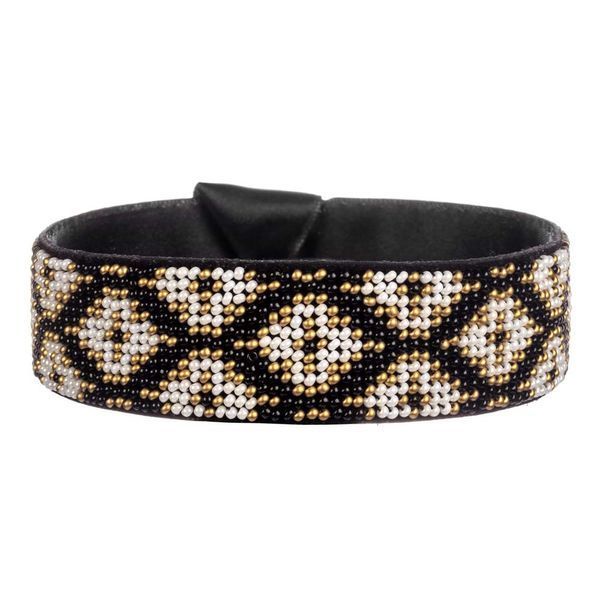 Faux Leather Bead Embroidery Kit &ndash; &ldquo;Choker&rdquo; (3 &times; 30 cm) FLBB-141 Black