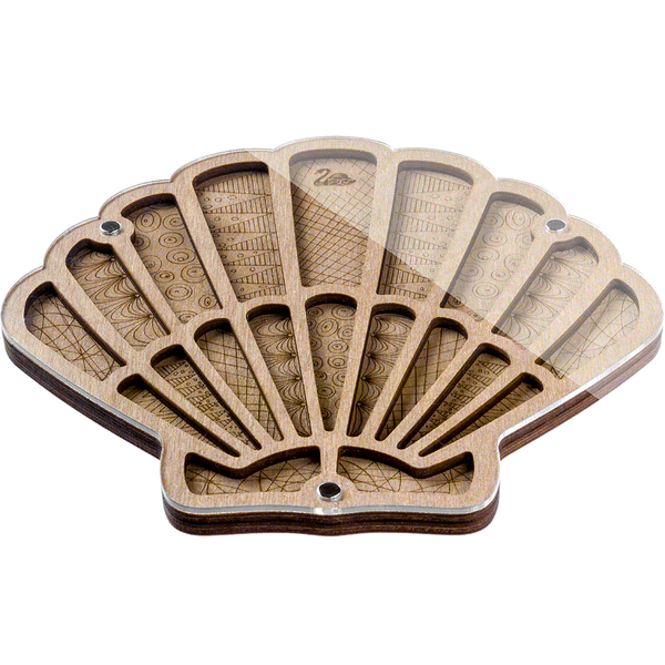 Bead Organizer Box &ndash; &ldquo;Shell&rdquo;, With Clear Lid FLZB-116