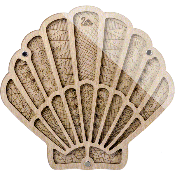 Bead Organizer Box &ndash; &ldquo;Shell&rdquo;, With Clear Lid FLZB-116