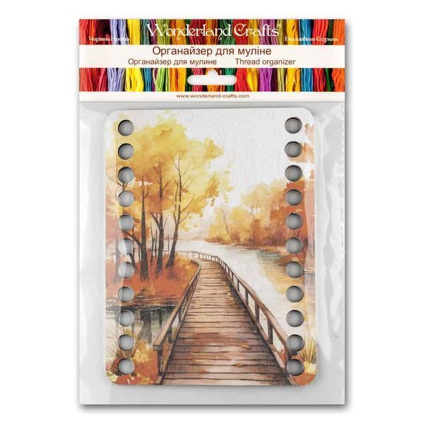 Floss Organizer &ndash; &ldquo;Autumn Bridge, Rectangular&rdquo; FLZ(P)-098