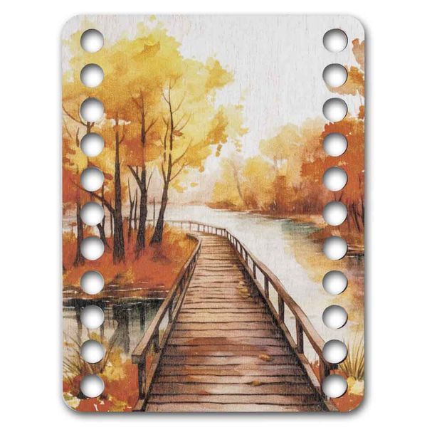 Floss Organizer &ndash; &ldquo;Autumn Bridge, Rectangular&rdquo; FLZ(P)-098