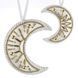 Faux Leather Bead Embroidery Kit &ndash; &ldquo;Crescent Moon Christmas Ornament&rdquo; (Double-Sided) FLBB-128 White FLBB-128 photo 2