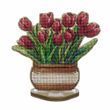 Wooden Cross-Stitch Kit &ndash; &ldquo;Tulips&rdquo; FLW-077 FLW-077 photo 6