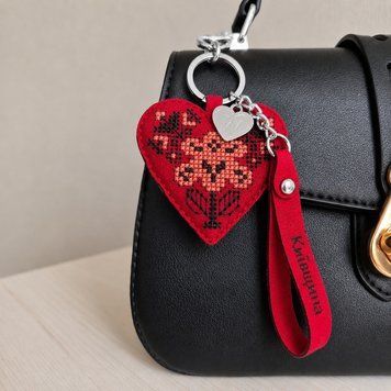 Faux Leather Cross-Stitch Kit &ndash; &ldquo;Bag Charm &ndash; Kyiv Region&rdquo; FLHL-150