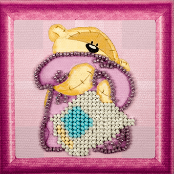 Bead embroidery magnet FLA-036