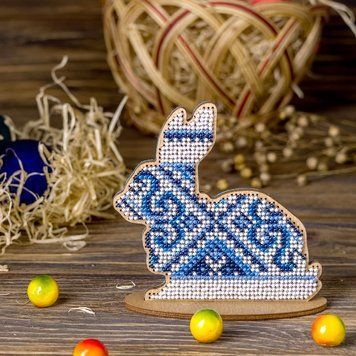 Wooden Bead Embroidery Kit &ndash; &ldquo;Bunny&rdquo; FLK-086