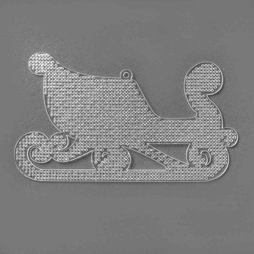 Plastic Embroidery Blank &ndash; &ldquo;Sled&rdquo; FLBE(PL)-012