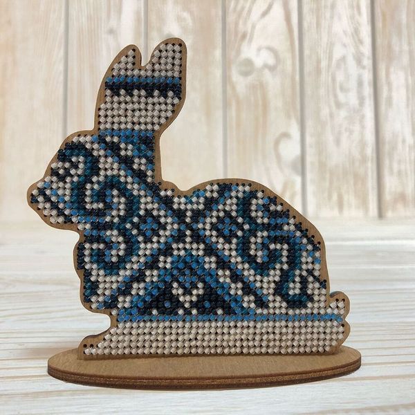 Wooden Bead Embroidery Kit &ndash; &ldquo;Bunny&rdquo; FLK-086
