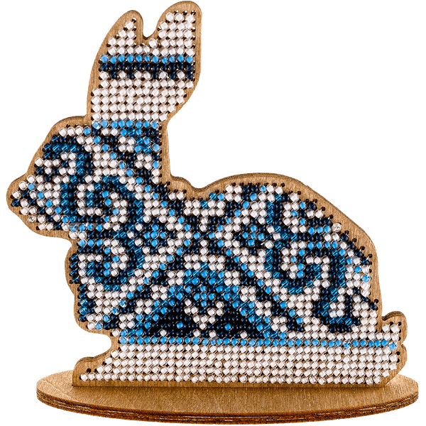 Wooden Bead Embroidery Kit &ndash; &ldquo;Bunny&rdquo; FLK-086