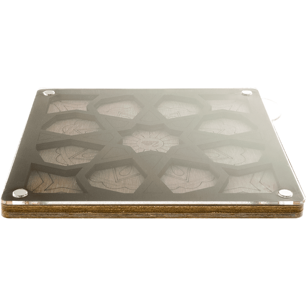 Bead Organizer Box &ndash; &ldquo;Floral Star&rdquo;, With Clear Lid FLZB-037